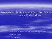 Evolution and Performance of the Urban Scheme