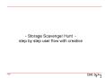 Storage Scavenger Hunt step by step user flow with creative PowerPoint PPT Presentation