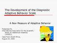 The Development of the Diagnostic Adaptive Behavior Scale PowerPoint PPT Presentation