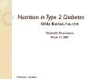 Nutrition in Type 2 Diabetes PowerPoint PPT Presentation
