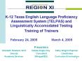 K12 Texas English Language Proficiency Assessment System TELPAS and Linguistically Accomodated Testi PowerPoint PPT Presentation