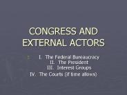 CONGRESS AND EXTERNAL ACTORS