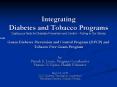 Integrating Diabetes and Tobacco Programs Casting our Nets for Diabetes Prevention and Control Pulli PowerPoint PPT Presentation