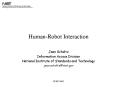 HumanRobot Interaction PowerPoint PPT Presentation