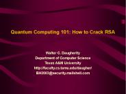 Quantum Computing 101: How to Crack RSA