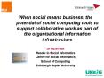When social means business: the potential of social computing tools to support collaborative work as PowerPoint PPT Presentation