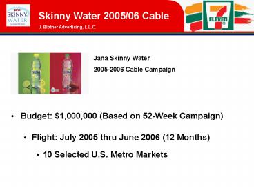 Budget: $1,000,000 Based on 52Week Campaign