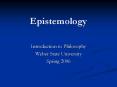 Epistemology PowerPoint PPT Presentation