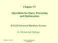 Chapter 15 Algorithms for Query Processing and Optimization PowerPoint PPT Presentation