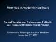 Minorities in Academic Healthcare PowerPoint PPT Presentation