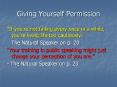 Giving Yourself Permission PowerPoint PPT Presentation