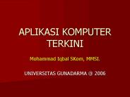 APLIKASI KOMPUTER TERKINI