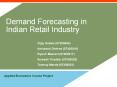 Demand Forecasting in Indian Retail Industry PowerPoint PPT Presentation