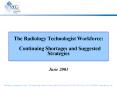 The Radiology Technologist Workforce: Continuing Shortages and Suggested Strategies PowerPoint PPT Presentation