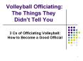 Volleyball Officiating: The Things They Didn PowerPoint PPT Presentation