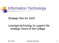 Strategic Plan for 2020 PowerPoint PPT Presentation