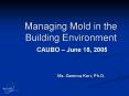 Managing Mold in the Building Environment PowerPoint PPT Presentation