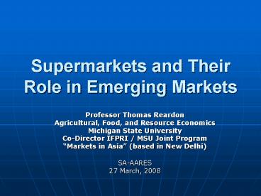 Professor Thomas Reardon