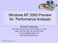 Windows NT 2000 Preview for Performance Analysts PowerPoint PPT Presentation