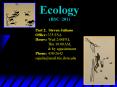 Ecology BSC 201 PowerPoint PPT Presentation