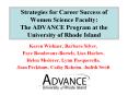 Strategies for Career Success of Women Science Faculty:  The ADVANCE Program at the University of Rhode Island PowerPoint PPT Presentation