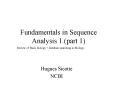 Fundamentals in Sequence Analysis 1.(part 1) PowerPoint PPT Presentation