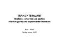 TRANSINTERAVANT Rhetoric, semiotics and poetics of avantgarde and experimental literature PowerPoint PPT Presentation