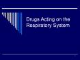 Drugs Acting on the Respiratory System PowerPoint PPT Presentation