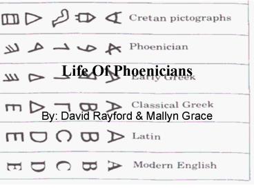 Life Of Phoenicians