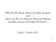 What Do We Know About Our Male Students and How Can We Use Data for Decision Making and Intervening with School Problems? PowerPoint PPT Presentation