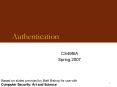 Authentication PowerPoint PPT Presentation