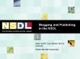 Blogging and Publishing in the NSDL PowerPoint PPT Presentation