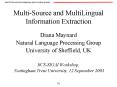 Multi-Source and MultiLingual Information Extraction PowerPoint PPT Presentation