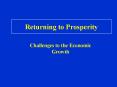 Returning to Prosperity PowerPoint PPT Presentation