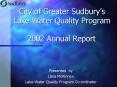 City of Greater Sudburys Lake Water Quality Program PowerPoint PPT Presentation