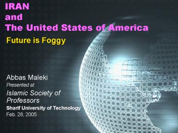 IRAN and The United States of America