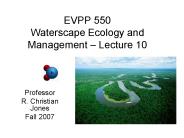 EVPP 550 Waterscape Ecology and Management 