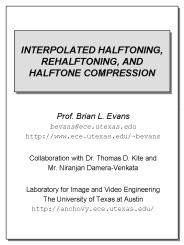 INTERPOLATED HALFTONING, REHALFTONING, AND HALFTONE COMPRESSION