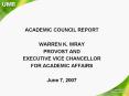 ACADEMIC COUNCIL REPORT PowerPoint PPT Presentation