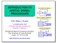 INTRODUCTION TO DIGITAL SIGNAL PROCESSORS PowerPoint PPT Presentation