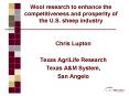 Wool research to enhance the competitiveness and prosperity of the U'S' sheep industry PowerPoint PPT Presentation