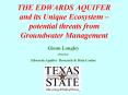 THE EDWARDS AQUIFER and its Unique Ecosystem  PowerPoint PPT Presentation
