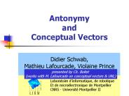 Antonymy and Conceptual Vectors