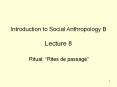 Introduction to Social Anthropology B Lecture 8 PowerPoint PPT Presentation