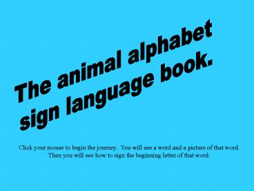 The animal alphabet