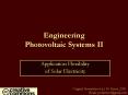 Engineering Photovoltaic Systems II PowerPoint PPT Presentation