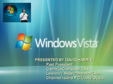 PRESENTED BY DAVID HARRIS