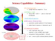 Science Capabilities - Summary