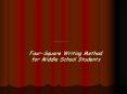 FourSquare Writing Method for Middle School Students PowerPoint PPT Presentation