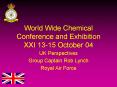 World Wide Chemical Conference and Exhibition XXI 13-15 October 04 PowerPoint PPT Presentation